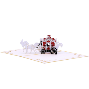 Wholesale 3D Pop Up Card Royal Fairytale Romance Theme, OEM/ODM Manufacturer 3D Wedding Greeting Card, Custom Handcrafted Paper - Product Image 4