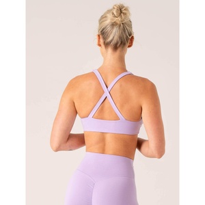 ชุดเล่นกีฬาโยคะสุดเซ็กซี่สำหรับผู้หญิงชุดออกกำลังกายเล่นฟิตเนสเล่นโยคะสีพื้นโลโก้ออกแบบได้ตามต้องการ - Product Image 5