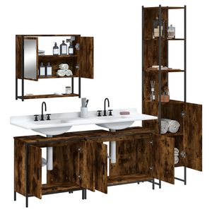 ชุดเฟอร์นิเจอร์ห้องน้ำไม้โอ๊ครมควัน - Product Image 4