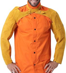 Cuir de vachette fendu sur mesure manches longues résistant à la chaleur et protection contre les étincelles anti-coupure vêtements de travail motif de sécurité - Product Image 2