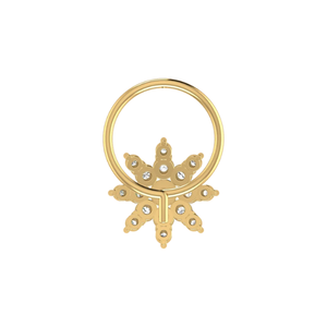 0.10 Carat Natural Diamond Nose Pin HI Color VS-SI Clarity Fine Grillz 14K Gold Women's Body Jewelry - Product Image 5