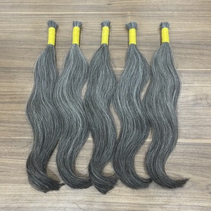 Ready To Ship Raw Hair Bundles Grey Bulk Hair 100% Natural Hair No Mixed No Tangle Vietnamese Wholesale Factory - Product Image 6