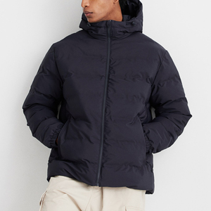 Veste matelassée en toile unisexe pour l'hiver, à capuche, imperméable, coupe classique, chaude, pour l'extérieur, veste bomber pour homme, grande taille - Product Image 2