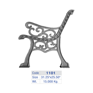 Ornate Foliage Aluminum Bench Leg Cast Iron Garden Seat Side Panel Luxury Villa Patio Furniture <b>Frame</b> Embossed Park Handrails - Product Image 6