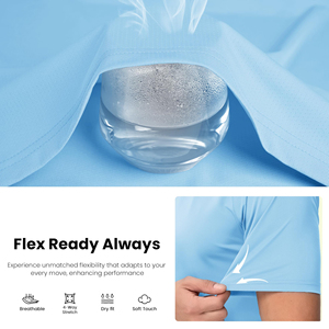 Chemises de sport respirantes en mesh pour hommes, manches courtes, haut de course anti-transpiration, vêtements de sport pour la gym, t-shirts d'entraînement pour hommes - Product Image 5