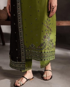 Robes Salwar Kameez décontractées d'été de qualité supérieure pour femmes pakistanaises et indiennes, en viscose, soie, coton, lin, polyester, ODM MDL 1014 - Product Image 4