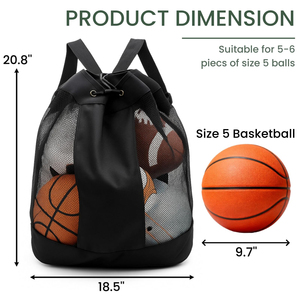 Custom Basketball <b>Backpack</b> With Ball Compartment Large Capacity Sports Bag For Training Team Gear Athletic Ball Bag For Sale - Product Image 6