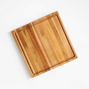 Planche à découper rectangulaire en bois avec manche de couteau en acier inoxydable, durable, de qualité alimentaire, écologique et personnalisable - Product Image 4
