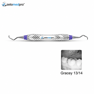 Cureta Periodontal Premium Gracey 13/14, Estándar Rígida y Extra Rígida, de Acero Inoxidable, Instrumento Dental para Detartraje y Planificación Radicular - Product Image 1