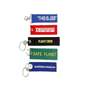 Porte-clés tissé brodé double face personnalisé avec bordure surpiquée – Grande Vente - Product Image 1