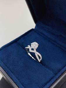 EMIRA DIAMOND GOLD JEWELLERY Lab Grown Diamond Silver Plated 18K Solid Gold Engagement Wedding <b>Ring</b> IGI Certified Pear Cut - Product Image 3