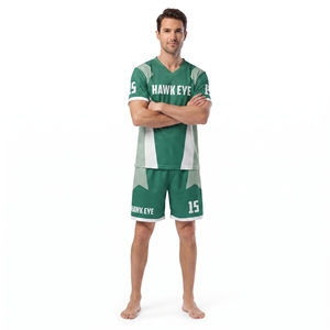 Camiseta Deportiva de Fútbol para Hombre, Personalizada por Sublimación, de Poliéster, Cuello en V, Manga Corta, Corte Regular, para Equipo - Product Image 4