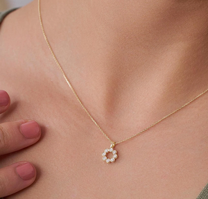 จี้เพชรเพาะเลี้ยงสุดหรูในทองคำแท้ 14 กะรัต - Product Image 5