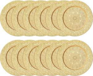 Assiette de présentation style vintage, finition antique, vaisselle décorative pour réception de mariage - Product Image 4