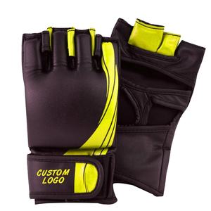 MMA-guantes de boxeo con Logo personalizado, guantes de boxeo con Logo personalizado para lucha libre de golpes, guantes de combate con estampado de cuero - Product Image 1