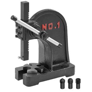 Pressa a colonna in ghisa da 1 tonnellata, altezza massima 5,9 pollici, macchina per rivettatura manuale di precisione - Product Image 4