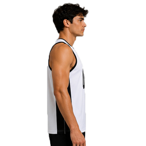 Maillot de netball personnalisé pour hommes, t-shirt sans manches pour hommes, maillot de netball en polyester pour hommes avec sublimation - Product Image 3