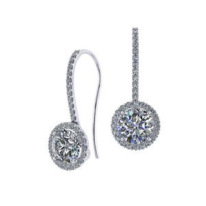 Pendientes Colgantes de Oro de 18K con Diamantes Cultivados en Laboratorio y Cierre de Palanca - Product Image 2
