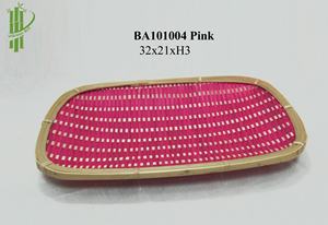 Plateaux de service en bambou faits à la main Plateau de fruits de stockage décoratif écologique pour la cuisine à usage alimentaire - Product Image 2