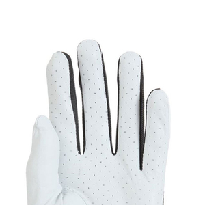 Guantes de golf con dedos completos, blancos, negros, verdes, de cuero genuino, antideslizantes, transpirables, unisex, para mano derecha, con cierre de gancho y bucle - Product Image 4