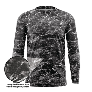 Chemise de pêche à manches longues pour homme, gris, imprimé aquatique, UPF 50, anti-UV, pull-over, vêtements d'extérieur pour adultes - Product Image 2