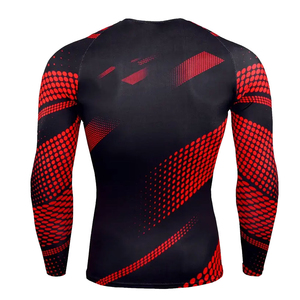 New Trending Men's <b>Compression</b> Shirt Sets Custom Rash Guard <b>Underwear</b> 100% Polyester Quick Dry Breathable Full Sleeve - Product Image 3