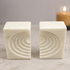 Porte-livres modernes blancs Banswara en forme de U, décoration artisanale pour la maison, support décoratif - Product Image 4