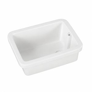 Fregadero de laboratorio con acabado cerámico moderno, de un solo orificio, con grifo de palanca, para lavabo sobre encimera, para laboratorio y baño - Product Image 1