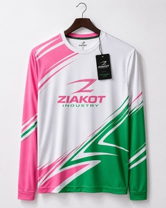 เสื้อยืด ZIAKOT รุ่นใหม่ ออกแบบเองได้สำหรับผู้ชาย สีดำ เขียว ส้ม-ขาว สำหรับออกกำลังกาย - Product Image 4