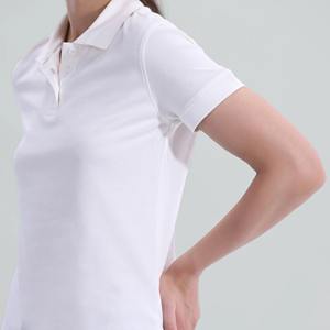 Camiseta Polo de Algodón para Mujer, Manga Corta, Transpirable, Verano, Venta al por Mayor, Logotipo Personalizado, OEM, ODM - Product Image 4