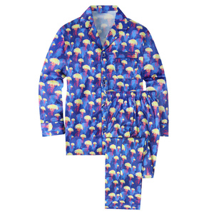 Ensemble de pyjama en satin décontracté pour homme, nouveau style, hiver, thermique, respirant, séchage rapide, 2 pièces, manches longues, 100% soie, vêtements de maison - Product Image 6