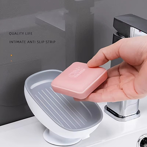 <b>Soap</b> Cage Bathroom <b>Soap</b> <b>Dishes</b> Holder Self Draining <b>Soap</b> Box <b>with</b> Super <b>Suction</b> Portable <b>Soap</b> Container Latest New Design - Product Image 4