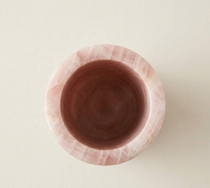 Jarrón Cilíndrico de Ónix Rosa Natural, Hecho a Mano, Tubo Recto, Florero de Piedra, Venta al por Mayor, Logotipo Personalizado, Decoración del Hogar, Mármol Translúcido - Product Image 4