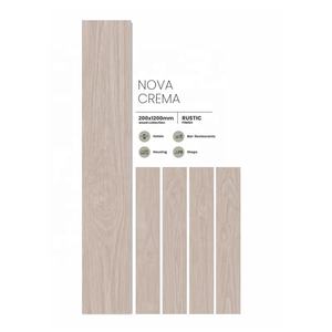 Decoración de suelo interior 200x1200 Textura de madera Tablón ancho Azulejos de suelo de porcelana Azulejos de madera resistentes al desgaste en la India - Product Image 3