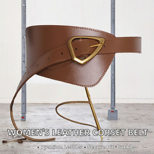 Cinturones anchos de cuero genuino para mujer, de piel de vaca, con hebilla cuadrada de aleación vintage, ecológicos, casuales, de color liso y personalizables. - Product Image 2