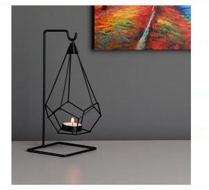 Portavelas Geométrico de Hierro Estilo Nórdico, Farol Colgante de Metal para Velas de Té, Soporte Minimalista para Velas, Decoración para Centros de Mesa de Boda - Product Image 1