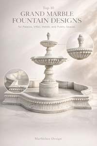 Grande fontaine d'eau extérieure moderne en marbre à trois niveaux, écologique et durable - Product Image 3