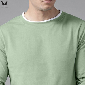 Camisetas Duraderas de Manga Larga para Hombre, Directamente del Fabricante en Pakistán, Camiseta de Algodón a Rayas Casual de Manga Larga de Alta Calidad - Product Image 2
