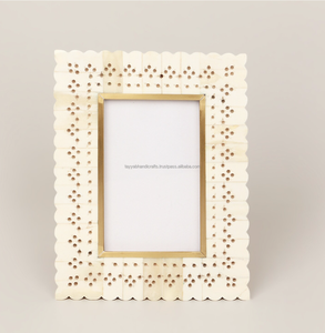 Cadre photo en incrustation d'os, cadre artisanal, Lag pour table, objets décoratifs - Product Image 5