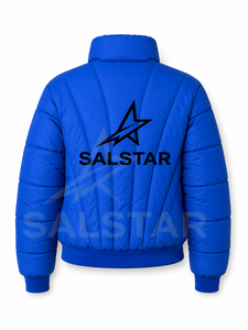 <b>Women</b>’s Blue Puffer <b>Jacket</b> | Winter Quilted Bomber Crop Top <b>Jacket</b> | Warm <b>Lightweight</b> Outdoor Fashion <b>Jacket</b> - Product Image 2