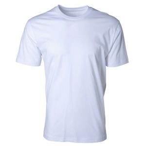 <b>White</b> Mens Plain Crew Neck Short Sleeve T Shirt Soft Cotton Casual Basic Tee Lightweight Breathable Summer Everyday Wear Custom - Product Image 1