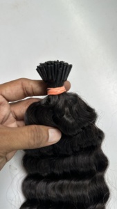 Extensions de cheveux indiens Remy I-Tip à double trame tissée, fixation par clip, 100g, toutes couleurs - Product Image 1