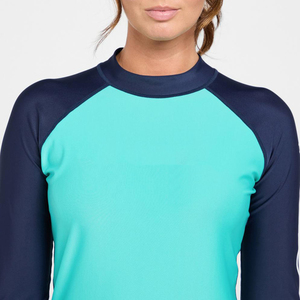 Camiseta de Protección Solar de Manga Larga para Mujer |   Camiseta de Compresión para Yoga con Cuello Redondo para Mujer, Traje de Baño para Dama, Protección UV - Product Image 4