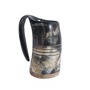 Viking Real Buffalo Horn <b>Mug</b> Polished 100% Authentic Genuine Food Grade 400ml Handgrip <b>Vintage</b> Business Gift - Product Image 5