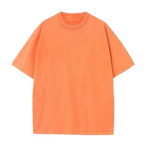 T-shirts Oversize Unisexe en Gros, T-shirts Vintage Épais Vierges, T-shirts Streetwear à Motif Uni, T-shirts Effet Vieilli pour Hommes - Product Image 5