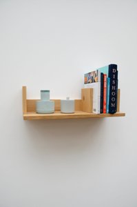 <b>Bookcase</b> crafted from <b>solid</b> <b>wood</b> handmade wall mounted shelf unit wooden floating book case rack - Product Image 3