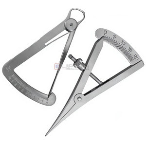 Juego de 3 Calibradores Dentales: Calibrador de Medición de Resorte de Punta Cerrada de 4 Pulgadas, Calibrador Recto para Mapeo Óseo de 3.5'' y Calibrador Angulado Castroviejo de 0-20mm - Product Image 6