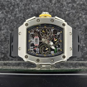 Montre mécanique automatique de luxe pour homme, style RM, chronographe squelette, boîtier en acier inoxydable, bracelet en caoutchouc étanche - Product Image 1