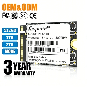 Faspeed 512GB 2280 M.2 NVMe PCIe Sabit Disk Sürücüsü, Masaüstü Bilgisayarlar için SATA Genişletme Portlu Yüksek Hızlı Dahili SSD - Product Image 2
