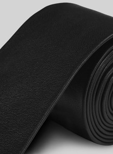 Cravate en cuir PU souple gaufré pour homme, coupe ajustée, design classique, multifonctionnelle, pour événements professionnels et formels, mariages à rayures ou à motifs floraux - Product Image 2